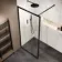 Antwerp Matt Black Framed Easy Clean 8mm Wet Room Shower Glass Panel 900mm