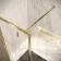 Antwerp Brushed Brass Framed Easy Clean 8mm Wet Room Shower Glass Panel 800mm