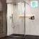 Antwerp Brushed Gunmetal Framed Easy Clean 8mm Wet Room Shower Glass Panel 1200mm
