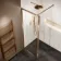Antwerp Brushed Copper Framed Easy Clean 8mm Wet Room Shower Glass Panel 800mm