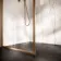 Antwerp Brushed Copper Framed Easy Clean 8mm Wet Room Shower Glass Panel 800mm