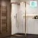 Antwerp Brushed Copper Framed Easy Clean 8mm Wet Room Shower Glass Panel 1000mm