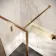 Antwerp Brushed Copper Framed Easy Clean 8mm Wet Room Shower Glass Panel 1000mm