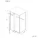 Cologne Matt Black Easy Clean 8mm Hinged Shower Enclosure 1200x800mm