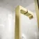 Cologne Brushed Brass Easy Clean 8mm Hinged Shower Enclosure 1200x900mm