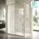 Cologne Brushed Brass Easy Clean 8mm Hinged Shower Enclosure 1400x800mm