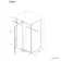 Cologne Brushed Gunmetal Easy Clean 8mm Hinged Shower Enclosure 1200x800mm