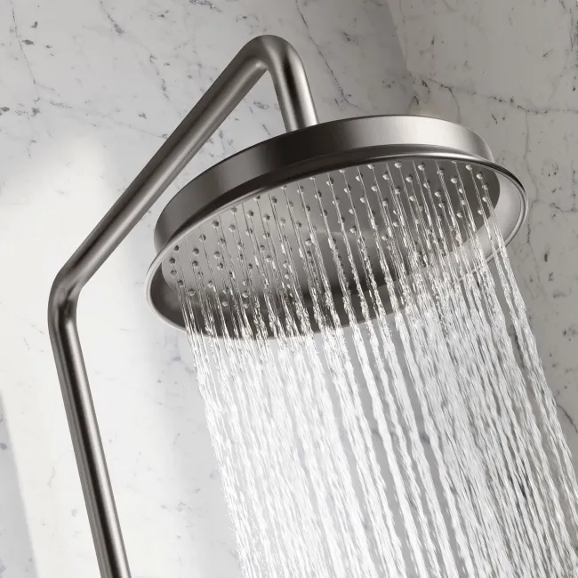 Corrib Premium Brushed Gunmetal Round Thermostatic Shower Set