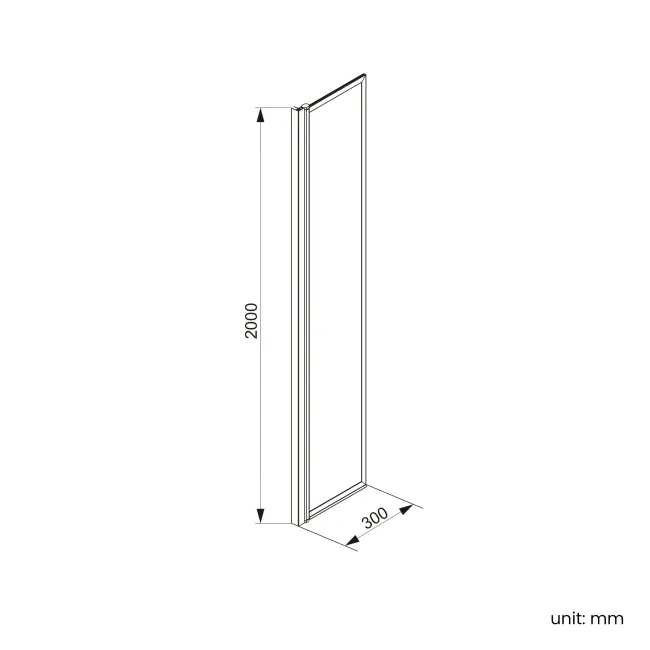 Antwerp Brushed Copper 8mm Pivot Return Panel 300m