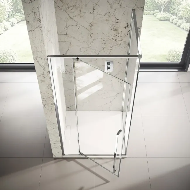Cologne Stainless Steel Easy Clean 8mm Hinged Shower Enclosure 1100x800mm