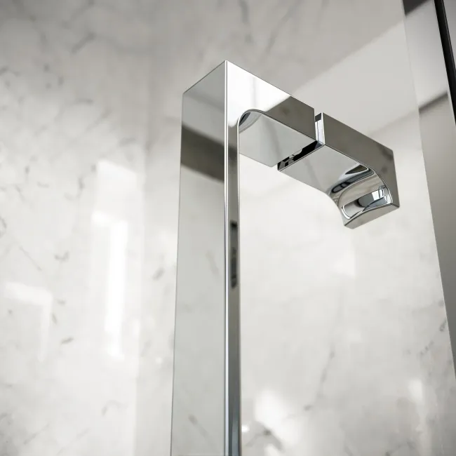 Cologne Stainless Steel Easy Clean 8mm Hinged Shower Enclosure 1100x800mm