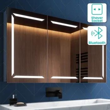Haisley Illuminated LED Mirror Cabinet With BLUETOOTH Speaker 650x1200mm